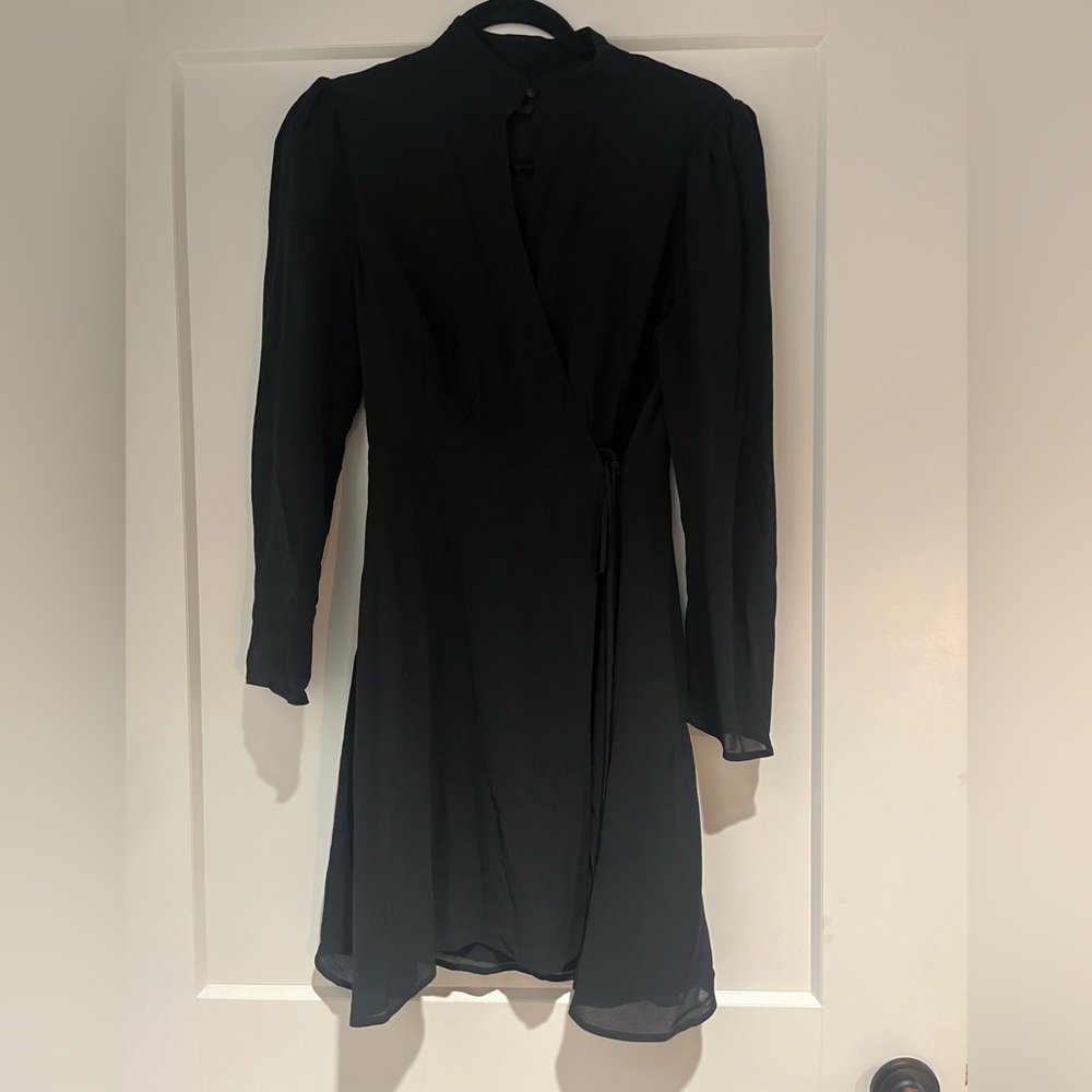 Black wrap dress